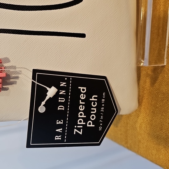 New Rae Dunn POUCH Zippered Pink Tassel Pouch - Picture 3 of 6